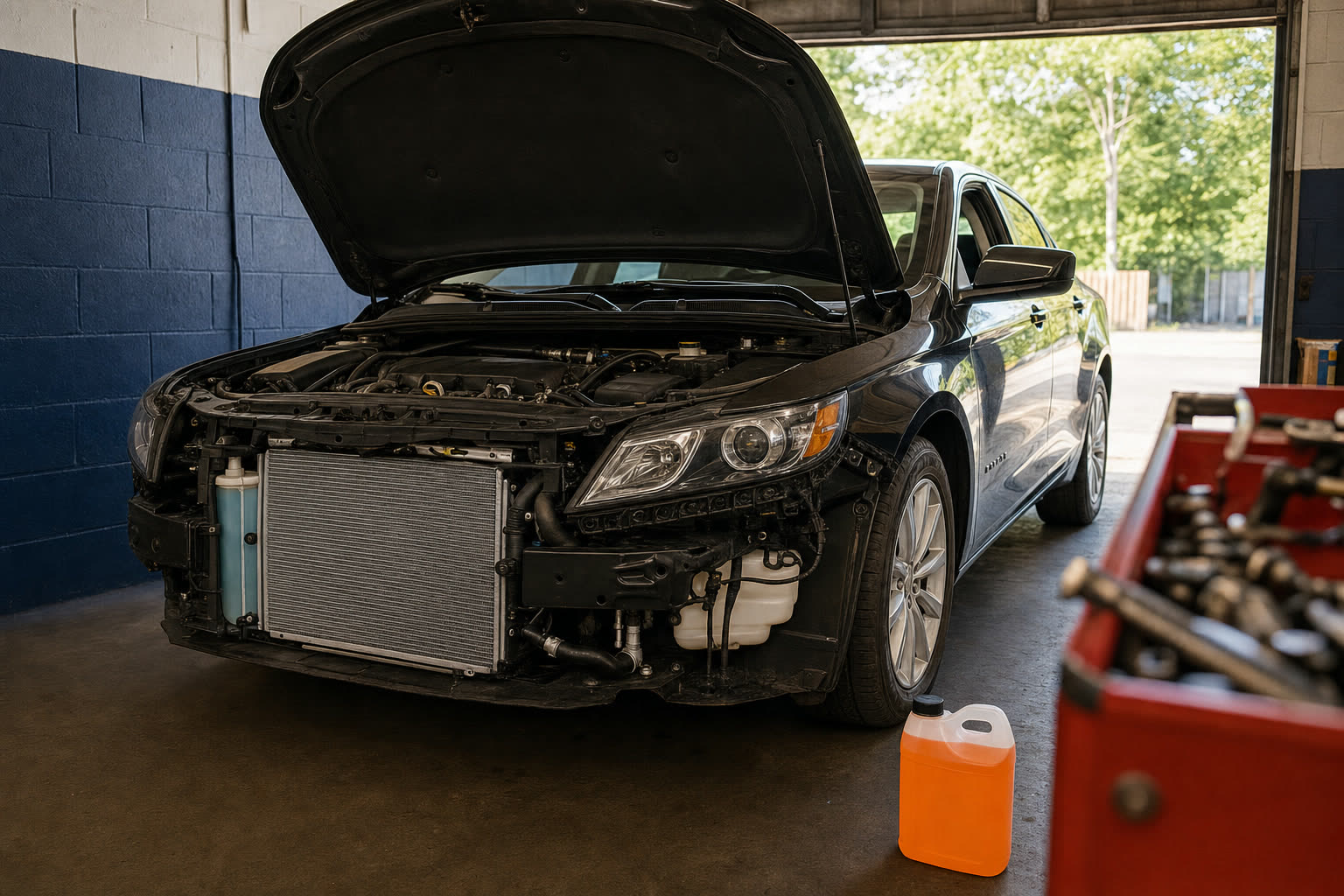 Cooling system repair at Tees Auto Repairs, Detroit auto repair shop