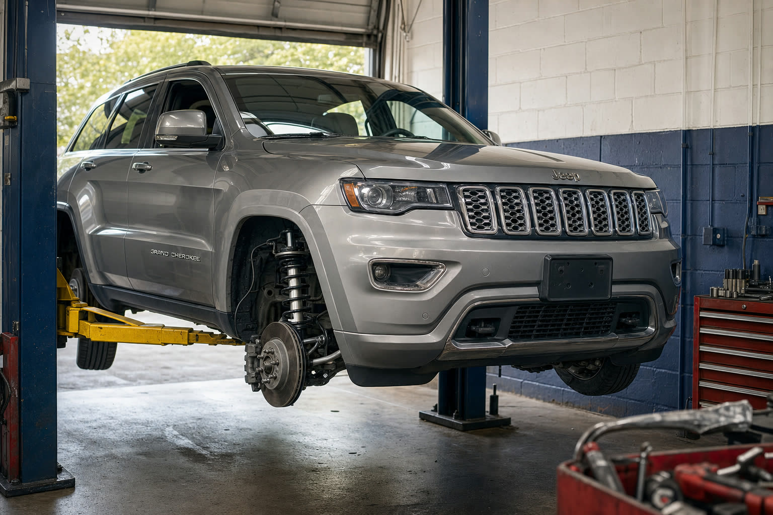Suspension repair at Tees Auto Repairs, Detroit auto repair shop